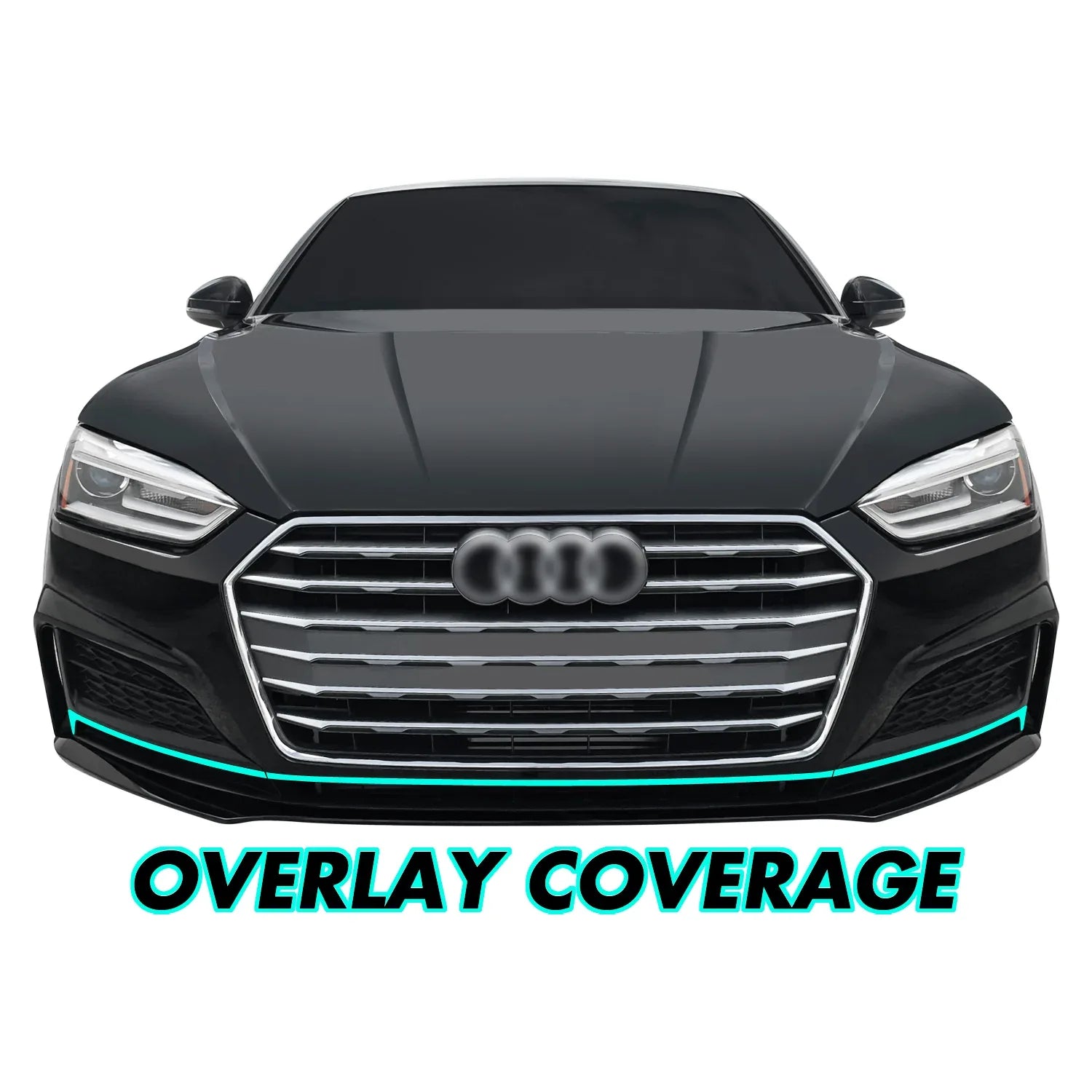 2018-2023 Audi A5 / S5 Coupe | Front Bumper Lower Lip Trim Chrome Delete PreCut Vinyl Wrap