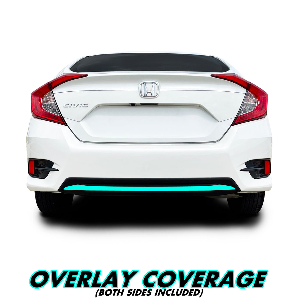 2019-2021 Honda Civic | Rear Bumper Diffuser Trim Chrome Delete PreCut Vinyl Wrap