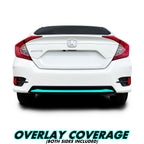 2019-2021 Honda Civic | Rear Bumper Diffuser Trim Chrome Delete PreCut Vinyl Wrap