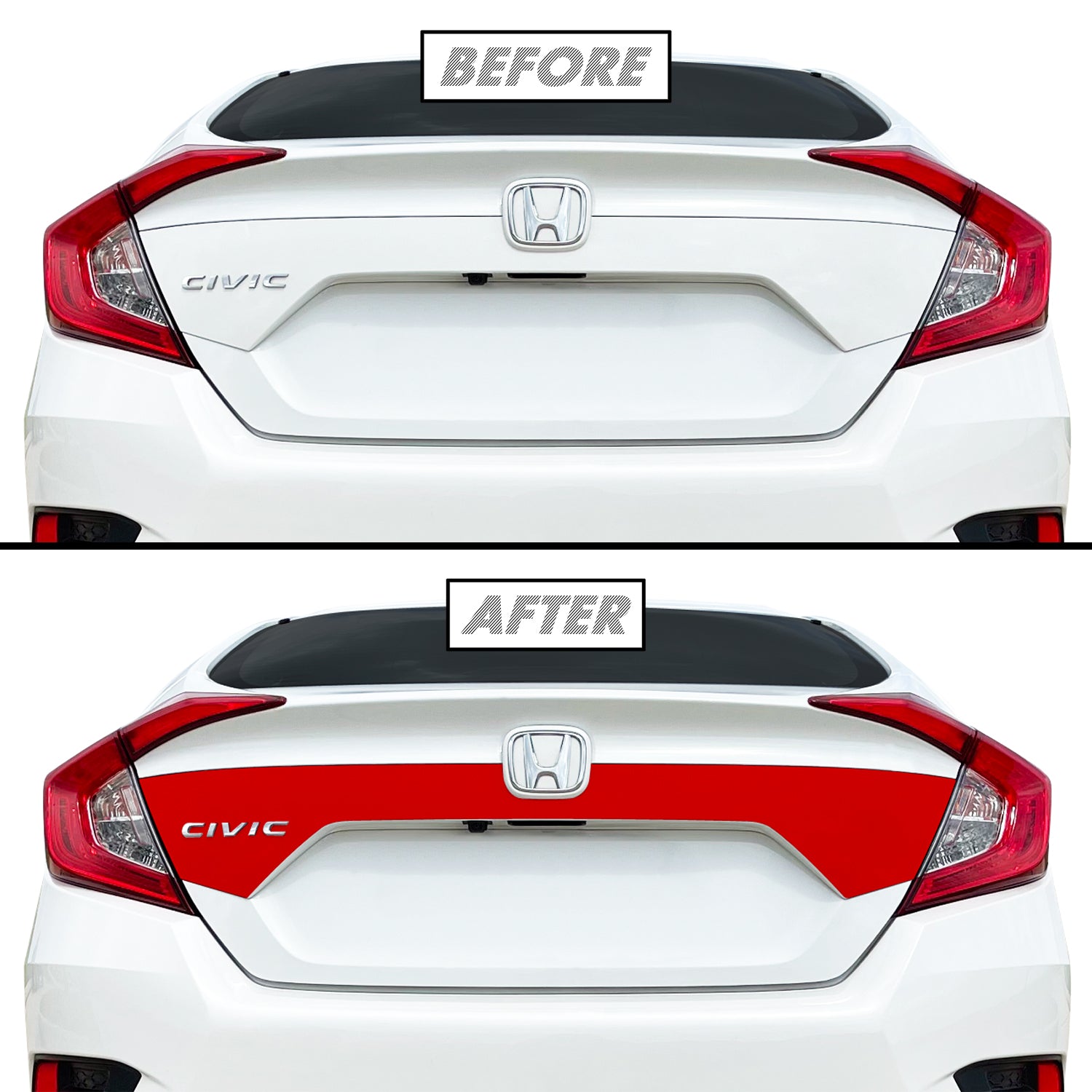 2019-2021 Honda Civic Sedan | Trunk Fascia Accent PreCut Vinyl Wrap