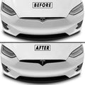 2016-2021 Tesla Model X | Front Bumper Trim Combo Chrome Delete PreCut Vinyl Wrap