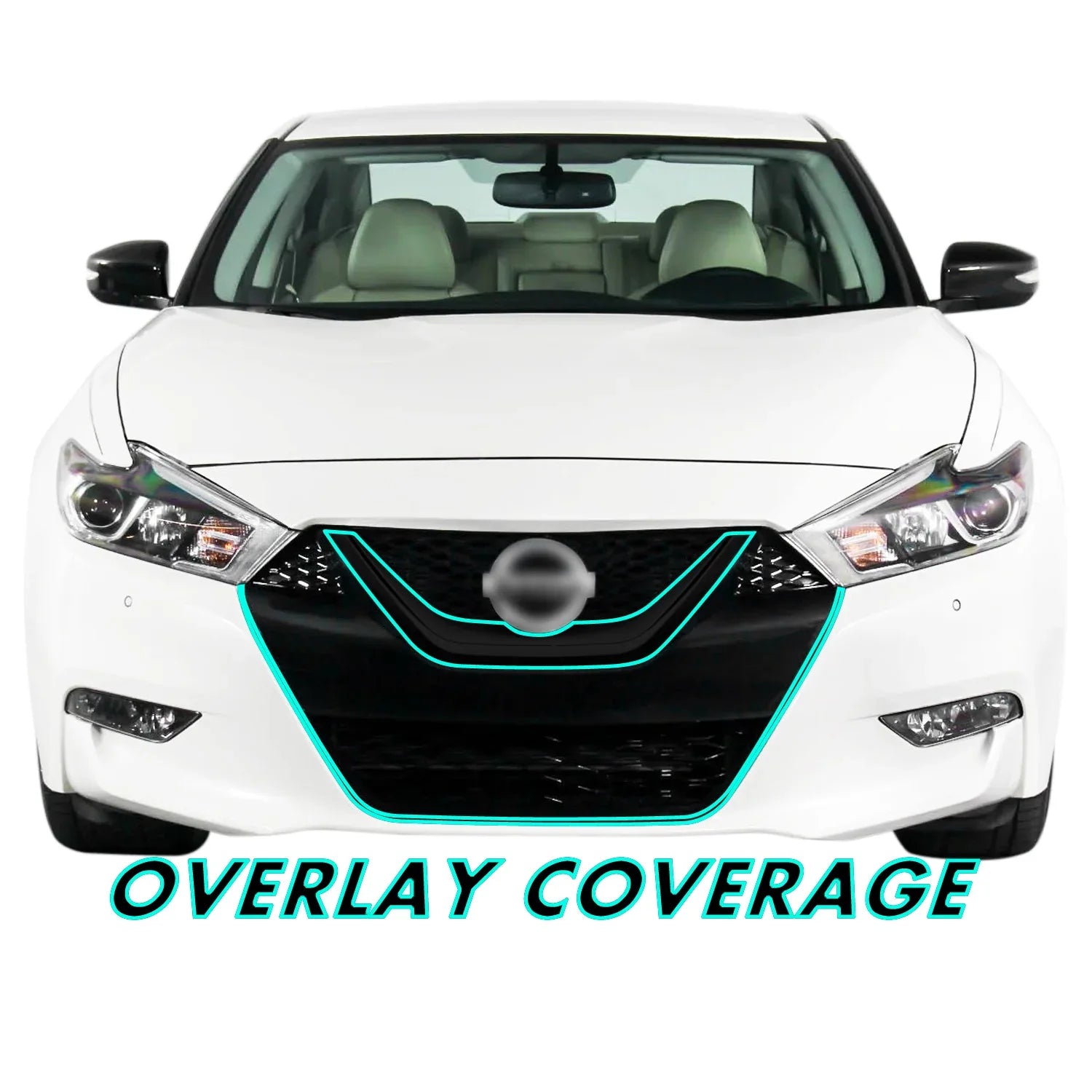 2016-2018 Nissan Maxima | Front Grill Trim Chrome Delete PreCut Vinyl Wrap