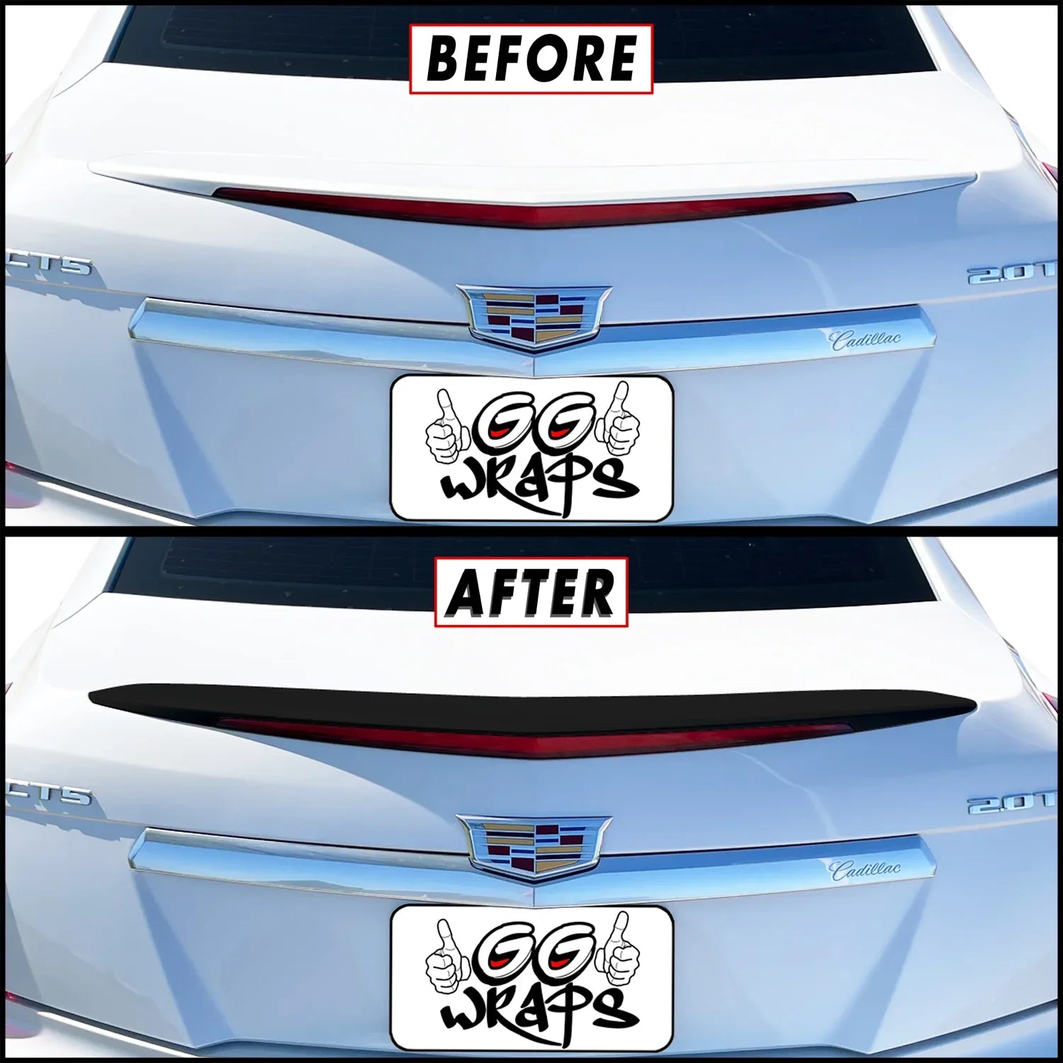 2014-2019 Cadillac CTS | Trunk Spoiler Accent PreCut Vinyl Wrap