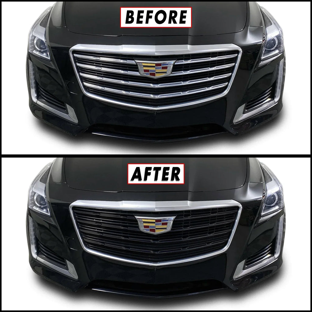 2015-2019 Cadillac CTS | Inner Front Grill Trim Chrome Delete PreCut Vinyl Wrap