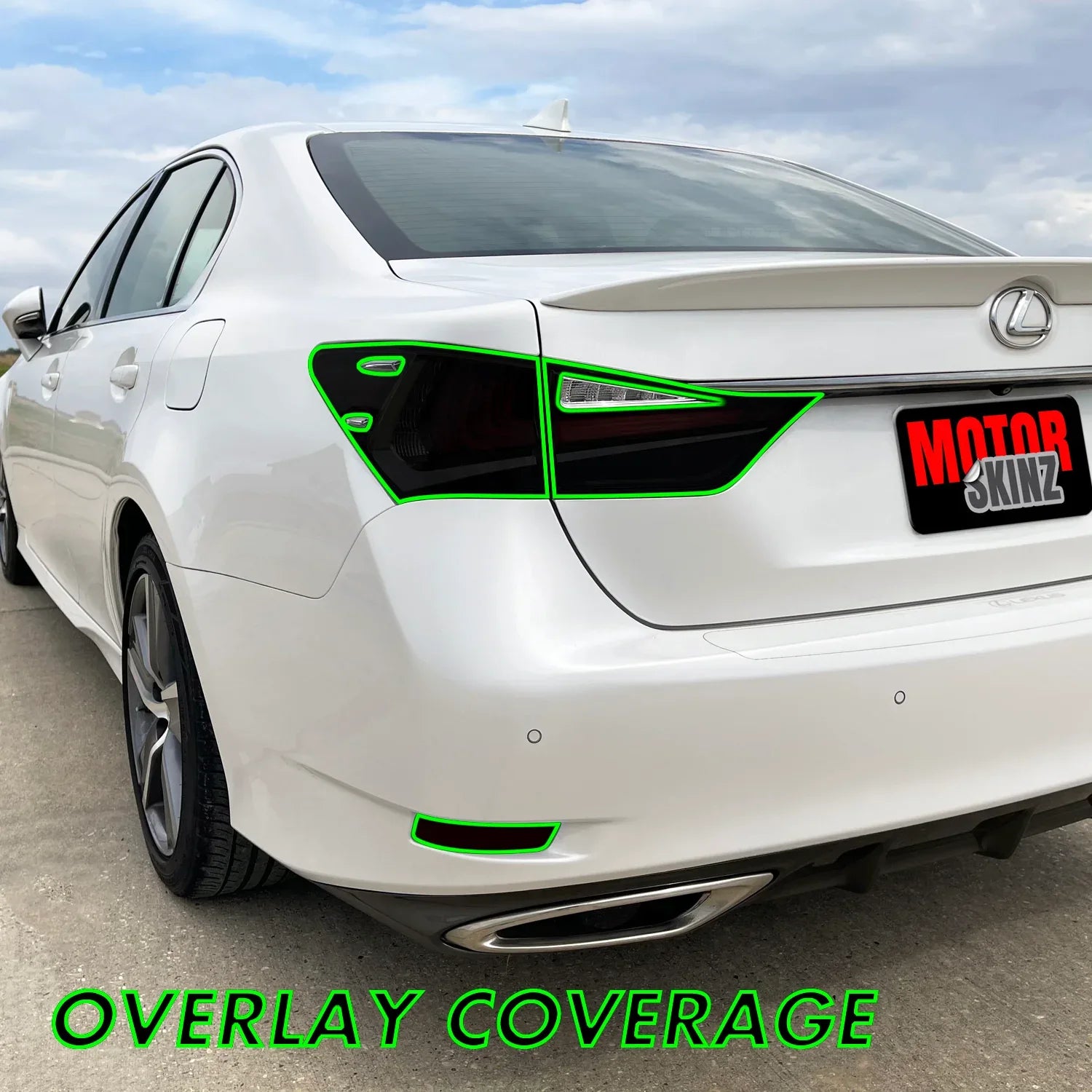 2016-2020 Lexus GS | Tail Light Cutout PreCut Tint Overlays