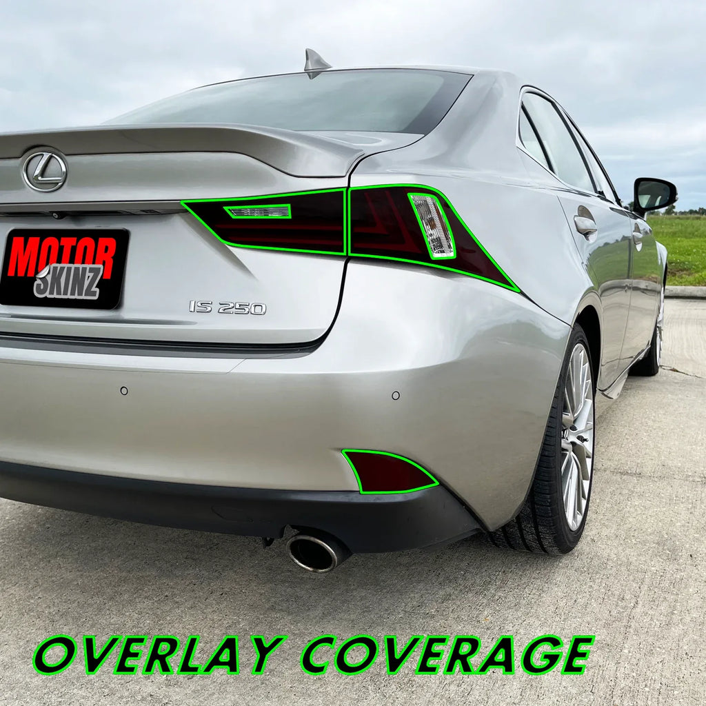 2014-2016 Lexus IS | Tail Light Cutout PreCut Tint Overlays