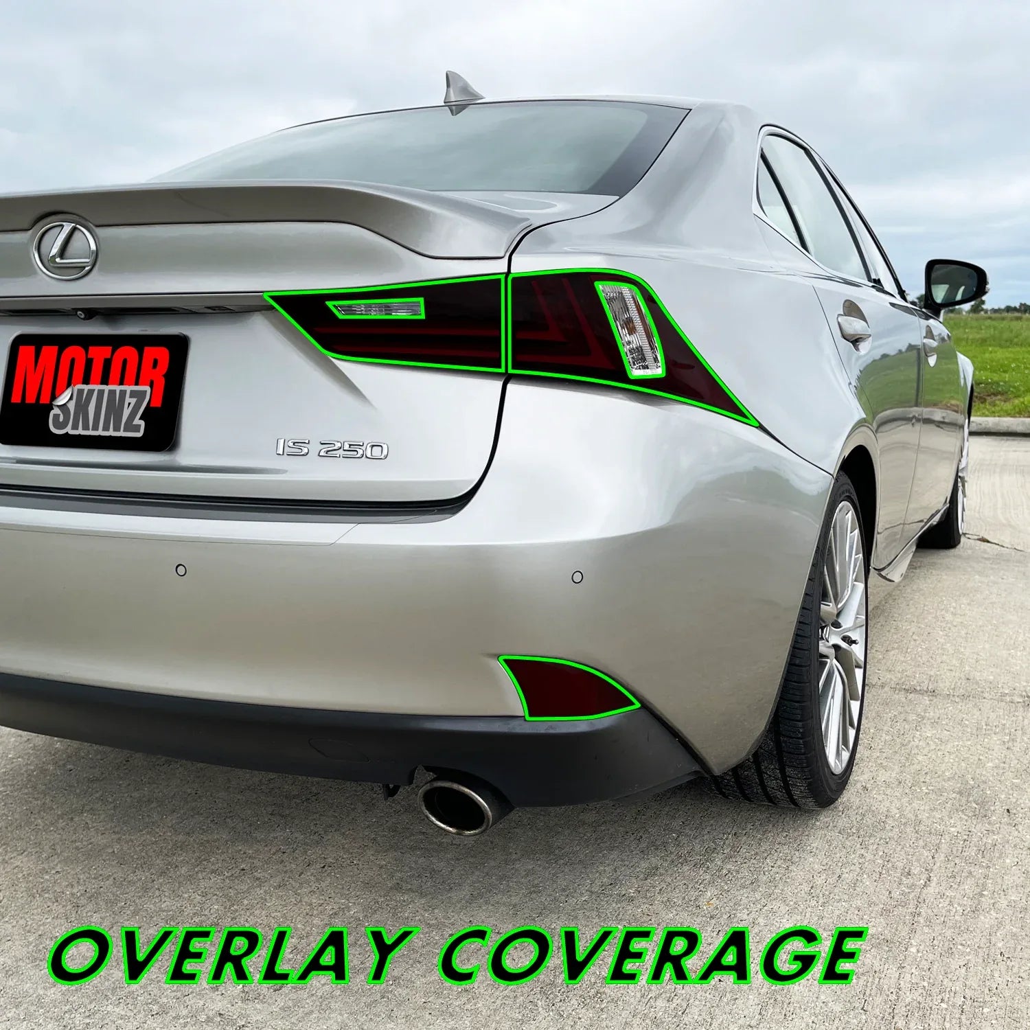 2014-2016 Lexus IS | Tail Light Cutout PreCut Tint Overlays