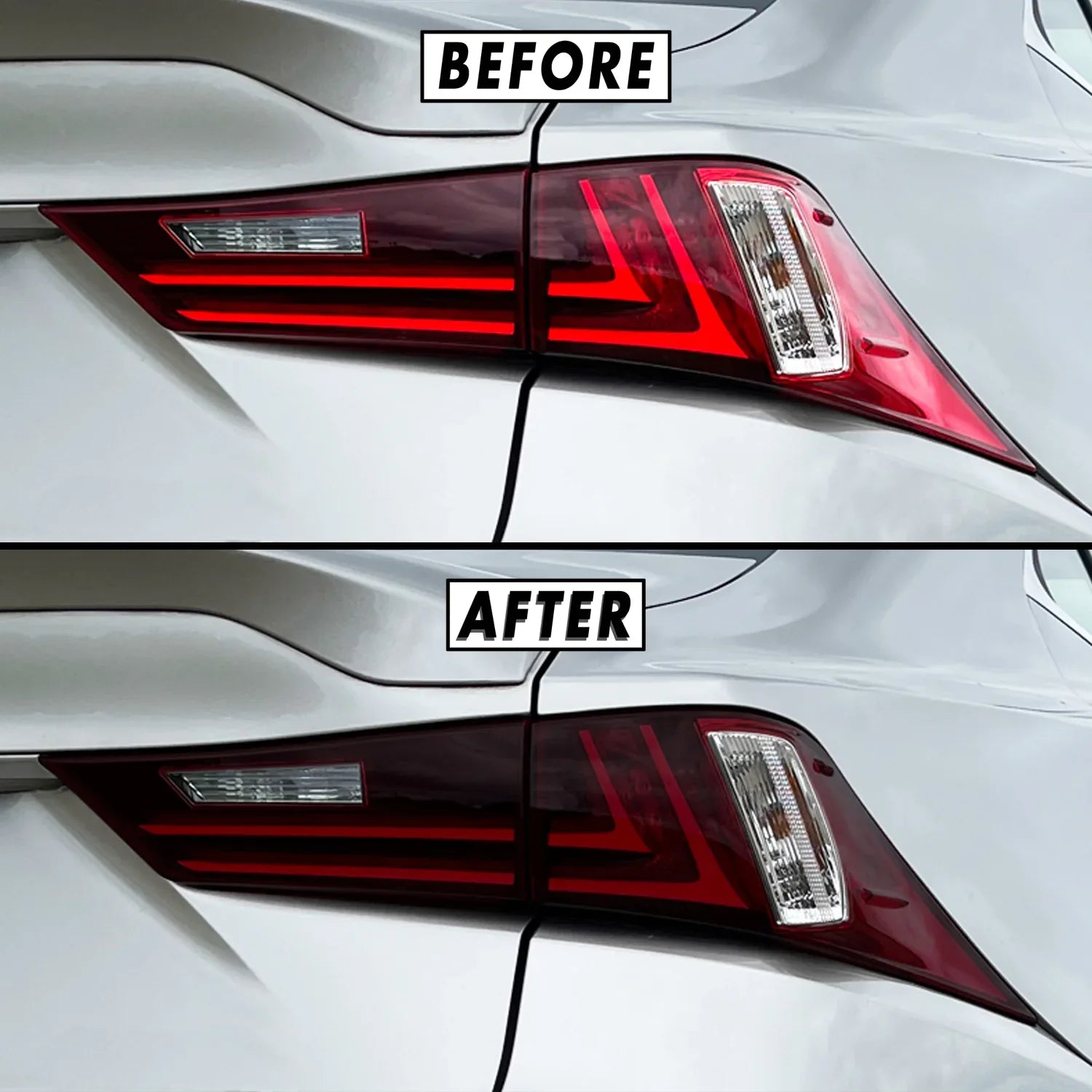 2014-2016 Lexus IS | Tail Light Cutout PreCut Tint Overlays