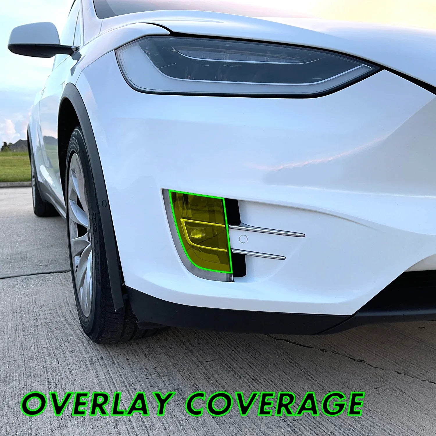 2016-2021 Tesla Model X | Fog Light Cutout PreCut Tint Overlays