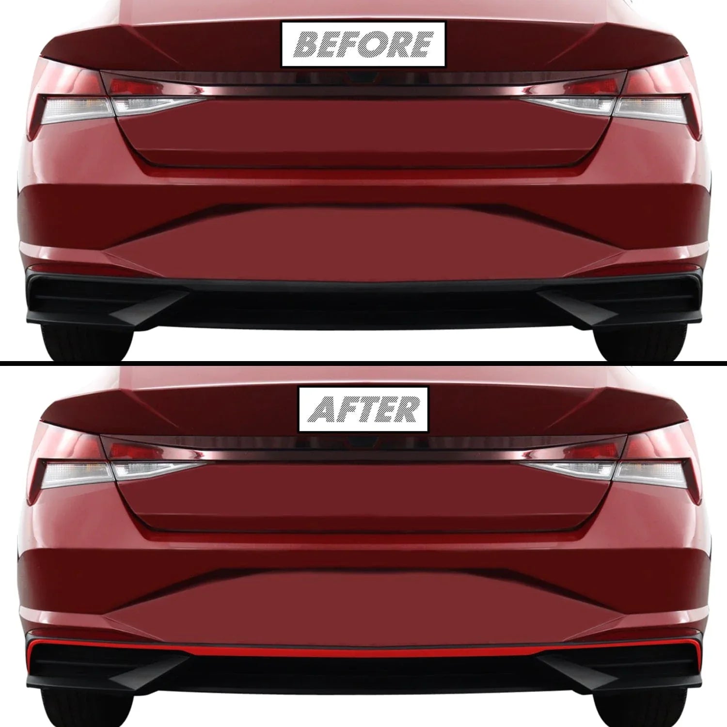 2021-2023 Hyundai Elantra | Rear Bumper Diffuser Pinstripe Accent PreCut Vinyl Wrap