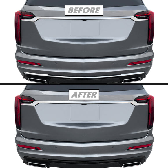 2020-2024 Cadillac XT6 | Rear Bumper Diffuser Trim Chrome Delete PreCut Vinyl Wrap