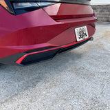 2021-2023 Hyundai Elantra | Rear Bumper Diffuser Pinstripe Accent PreCut Vinyl Wrap