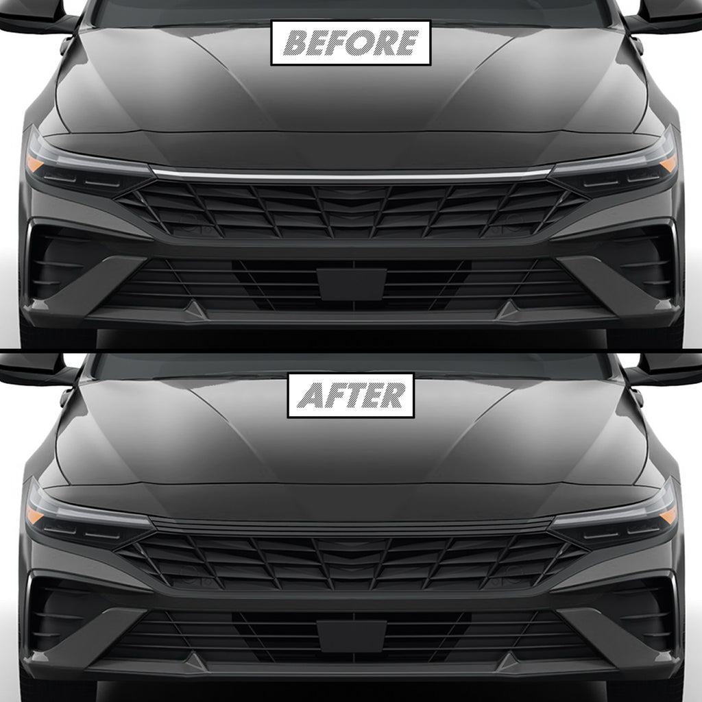 2024-2026 Hyundai Elantra | Front Grill Trim Chrome Delete PreCut Vinyl Wrap