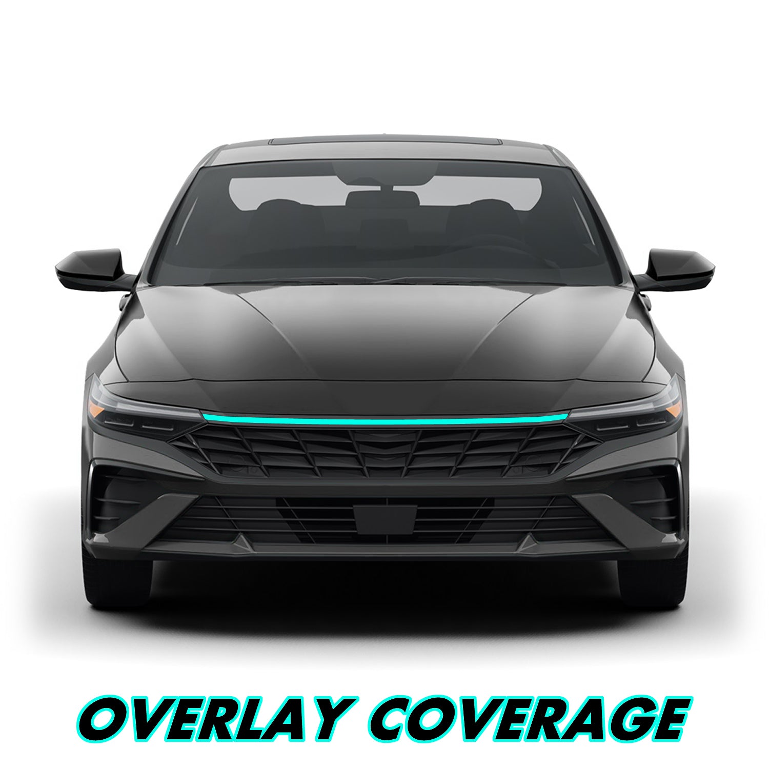 2024-2026 Hyundai Elantra | Front Grill Trim Chrome Delete PreCut Vinyl Wrap