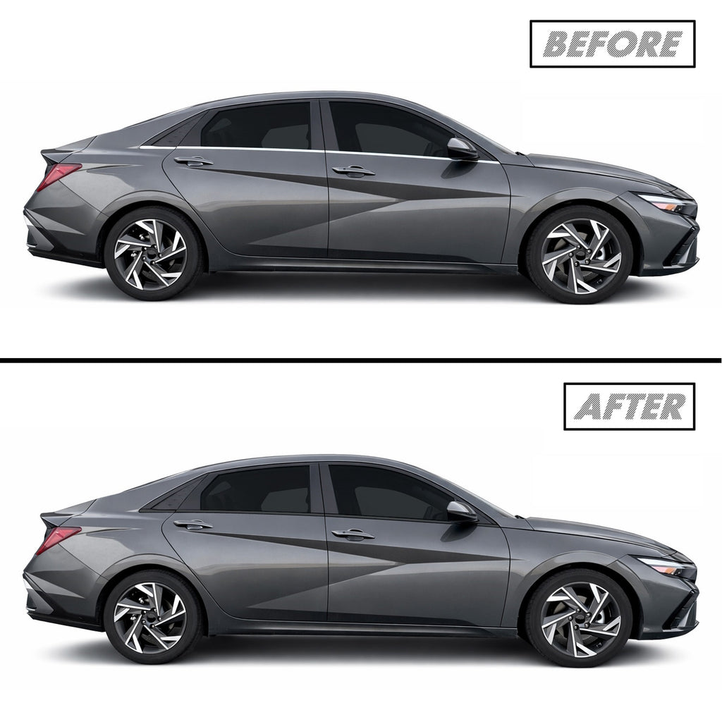 2024-2026 Hyundai Elantra | Window Trim Chrome Delete PreCut Vinyl Wrap