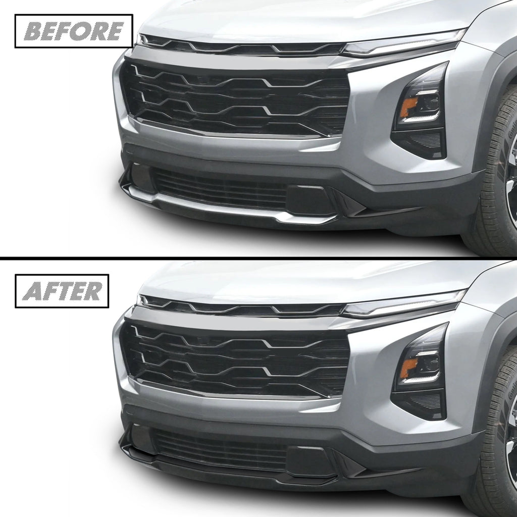 2025-2026 Chevrolet Equinox | Front Bumper Lower Lip Trim Chrome Delete PreCut Vinyl Wrap