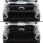 2018-2021 Ford Expedition | Front Grill Trim Chrome Delete PreCut Vinyl Wrap