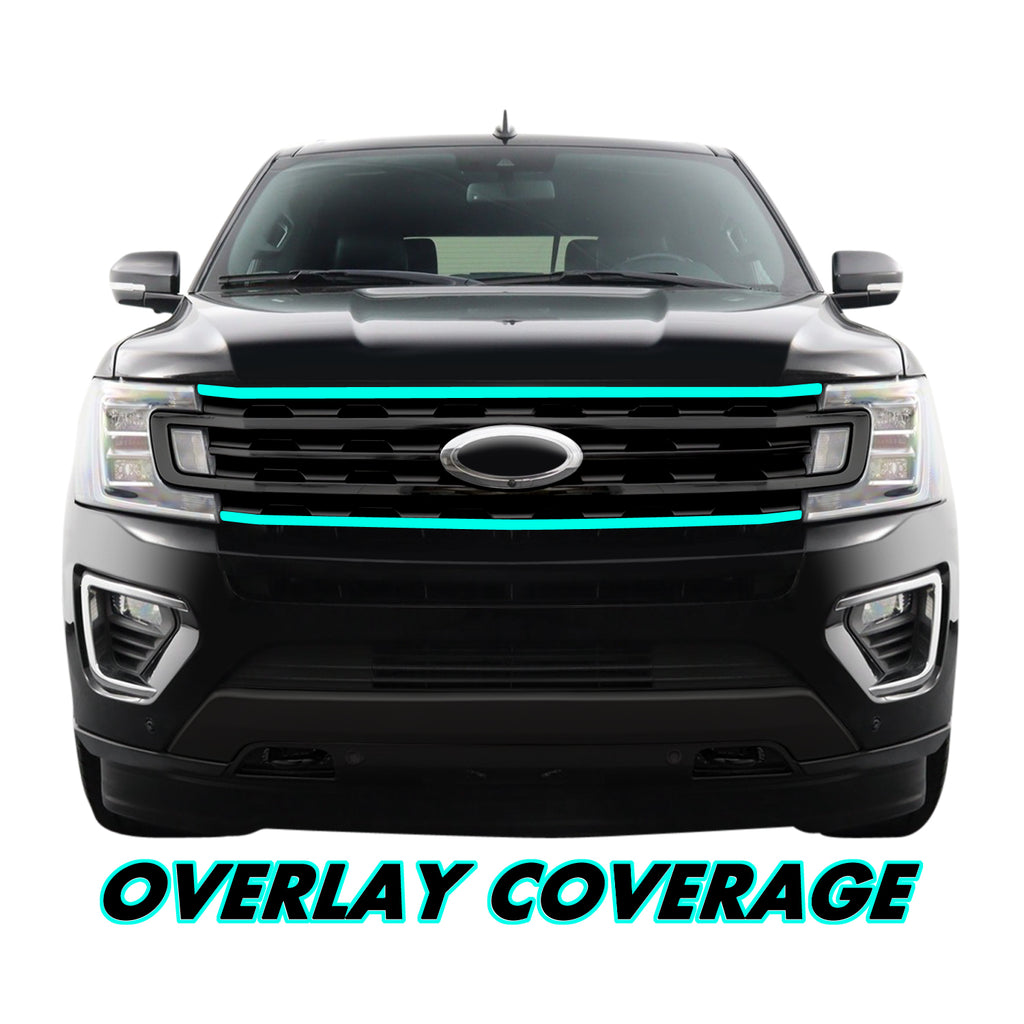 2018-2021 Ford Expedition | Front Grill Trim Chrome Delete PreCut Vinyl Wrap