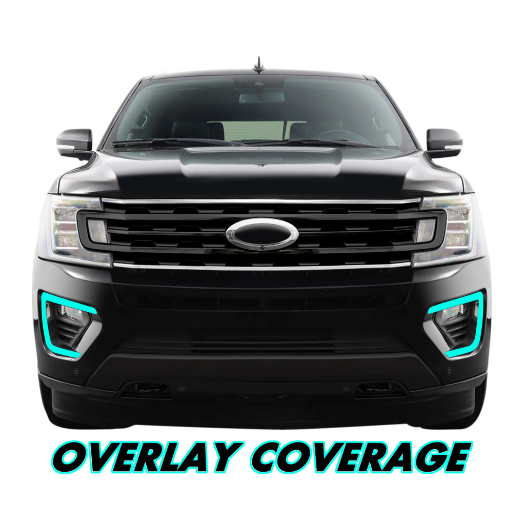 2018-2021 Ford Expedition | Fog Light Trim Chrome Delete PreCut Vinyl Wrap