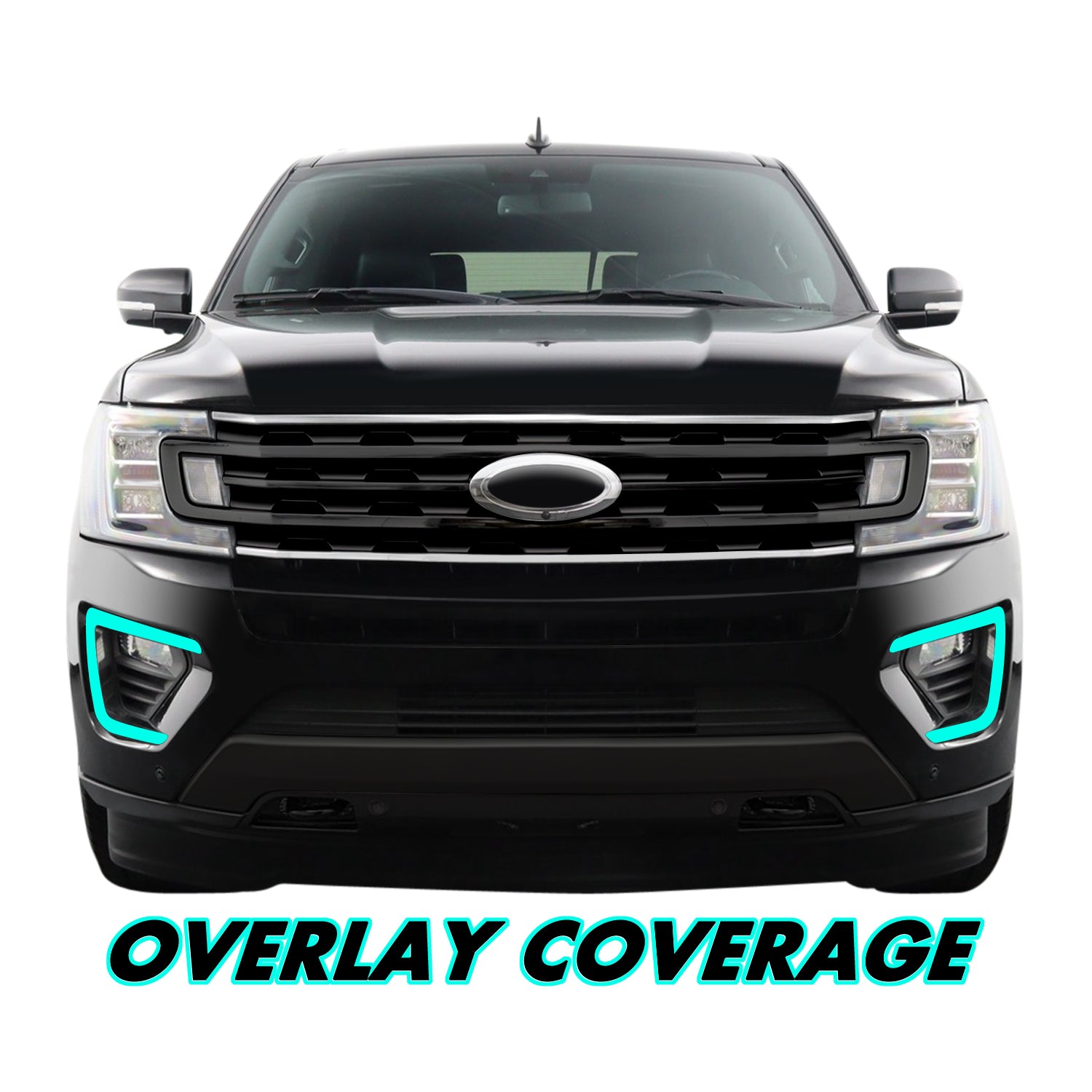 2018-2021 Ford Expedition | Fog Light Trim Chrome Delete PreCut Vinyl Wrap