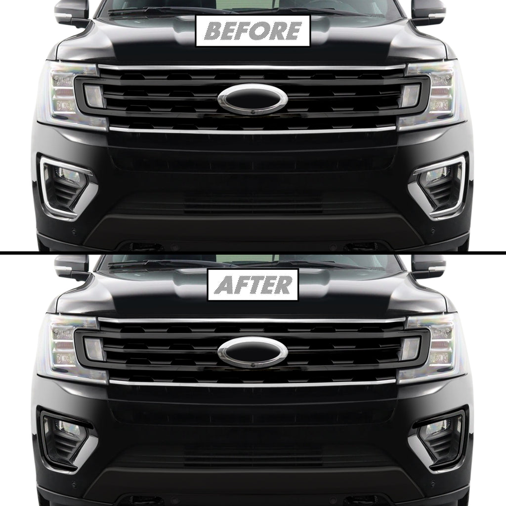 2018-2021 Ford Expedition | Fog Light Trim Chrome Delete PreCut Vinyl Wrap