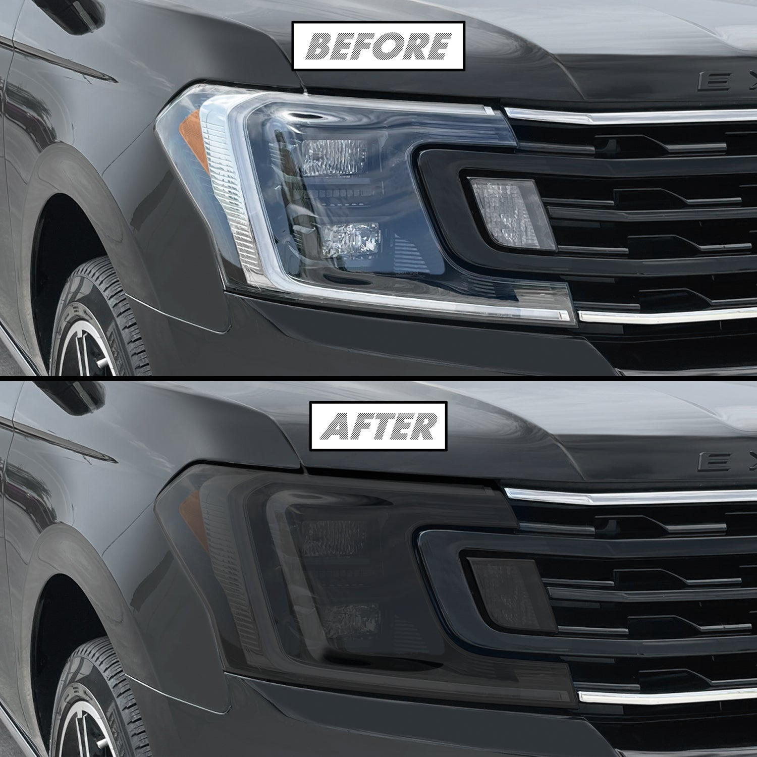 2018-2021 Ford Expedition | Headlight PreCut Tint Overlays