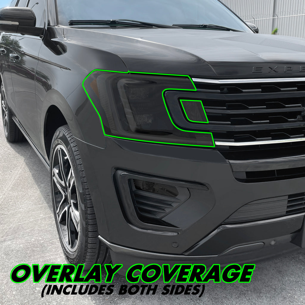 2018-2021 Ford Expedition | Headlight PreCut Tint Overlays