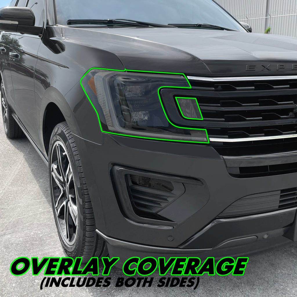 2018-2021 Ford Expedition | Headlight PreCut Tint Overlays
