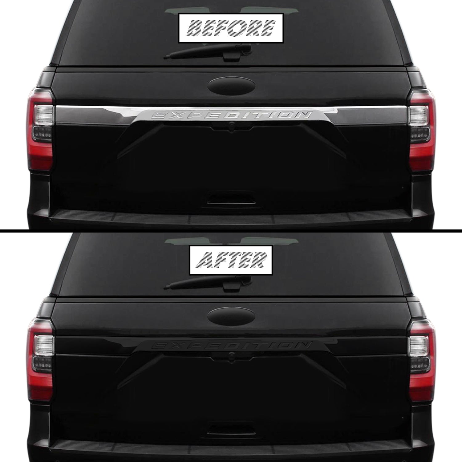 2018-2021 Ford Expedition | Tailgate Trim Chrome Delete PreCut Vinyl Wrap