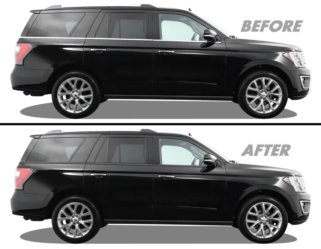 2018-2021 Ford Expedition | Window Trim Chrome Delete PreCut Vinyl Wrap