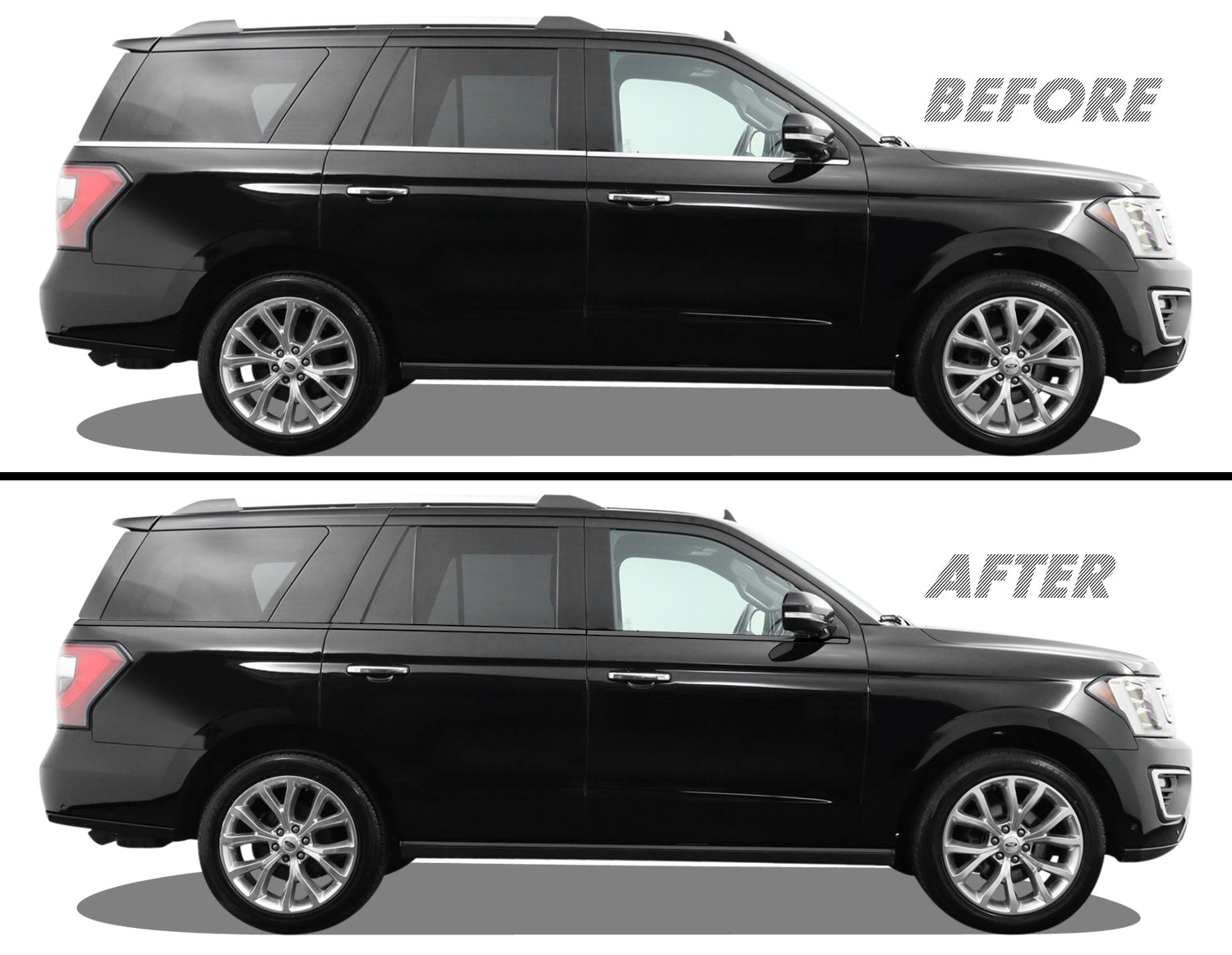 2018-2021 Ford Expedition | Window Trim Chrome Delete PreCut Vinyl Wrap