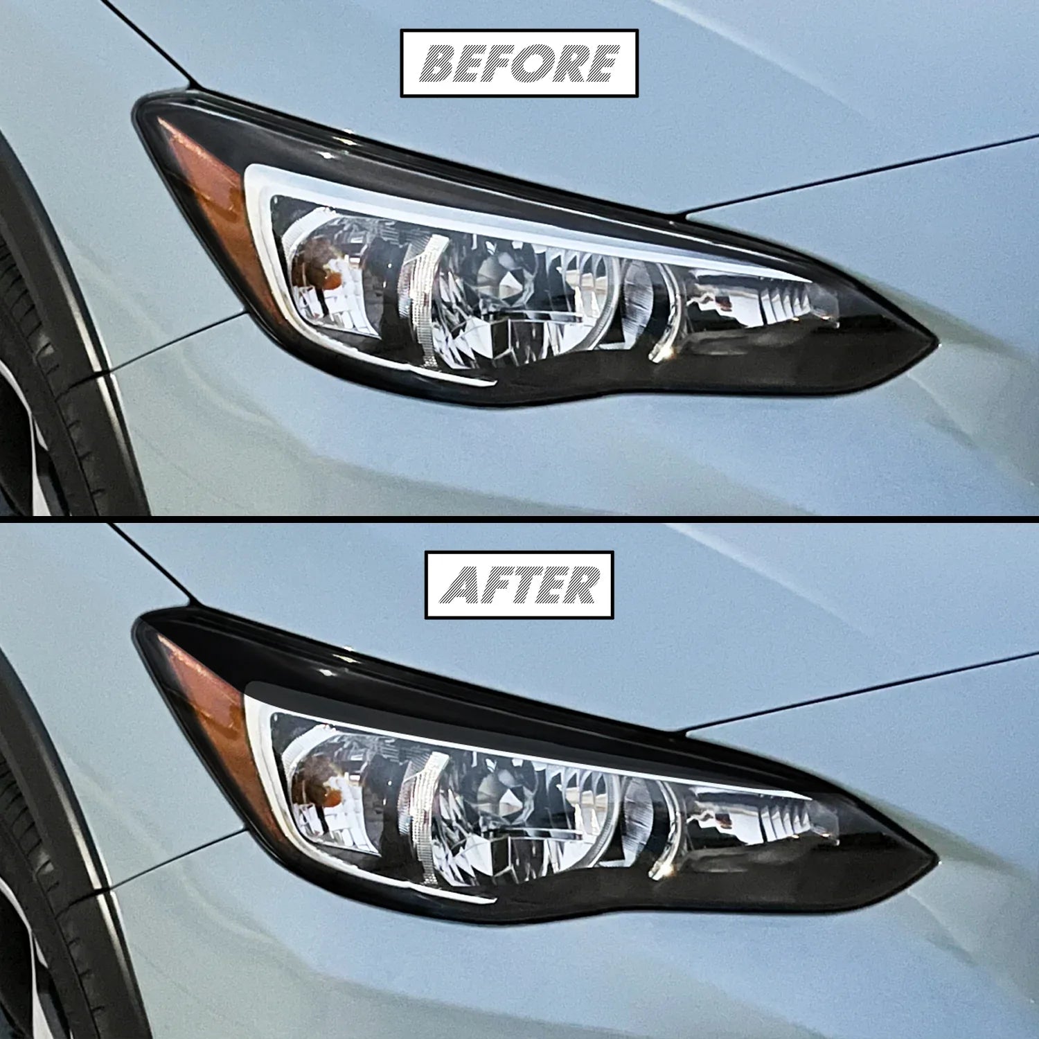 2018-2023 Subaru Crosstrek | Headlight Eyelid PreCut Vinyl Overlays
