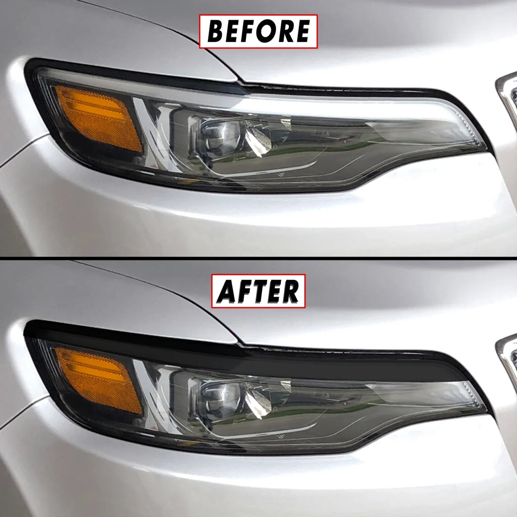 2019-2023 Jeep Cherokee | Headlight Eyelid PreCut Vinyl Overlays