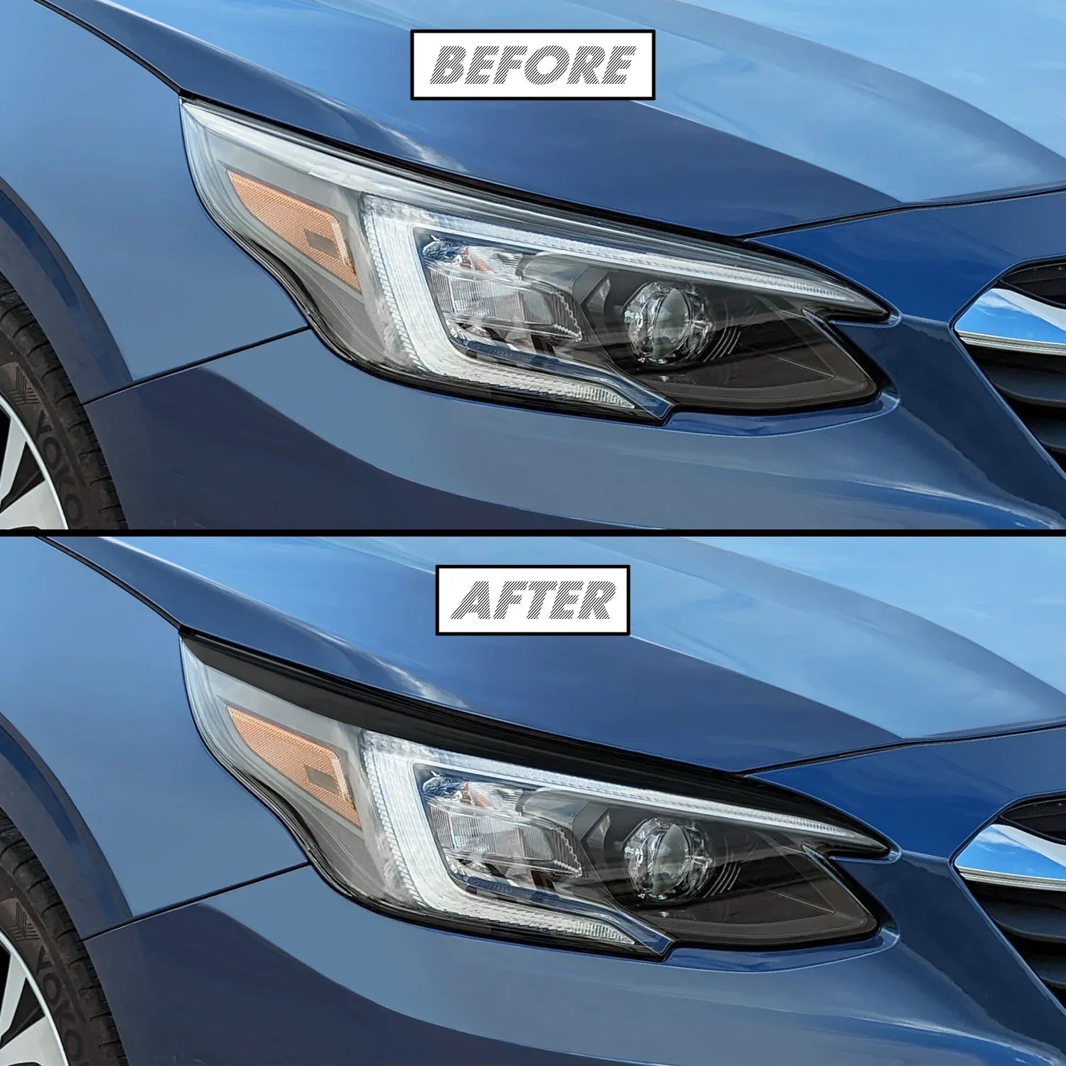 2020-2022 Subaru Legacy | Headlight Eyelid PreCut Vinyl Overlays