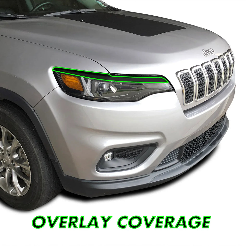2019-2023 Jeep Cherokee | Headlight Eyelid PreCut Vinyl Overlays