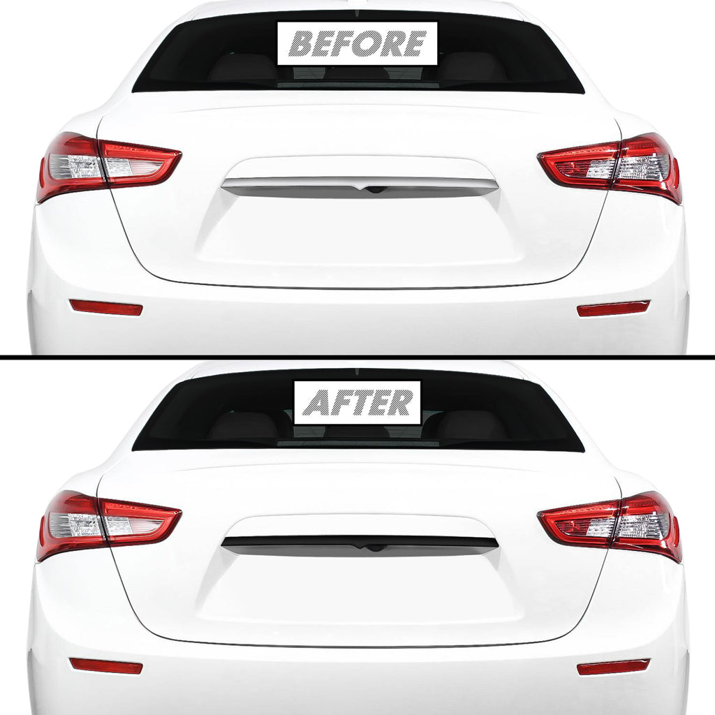 2014-2023 Maserati Ghibli | Rear Trunk Trim Chrome Delete PreCut Vinyl Wrap