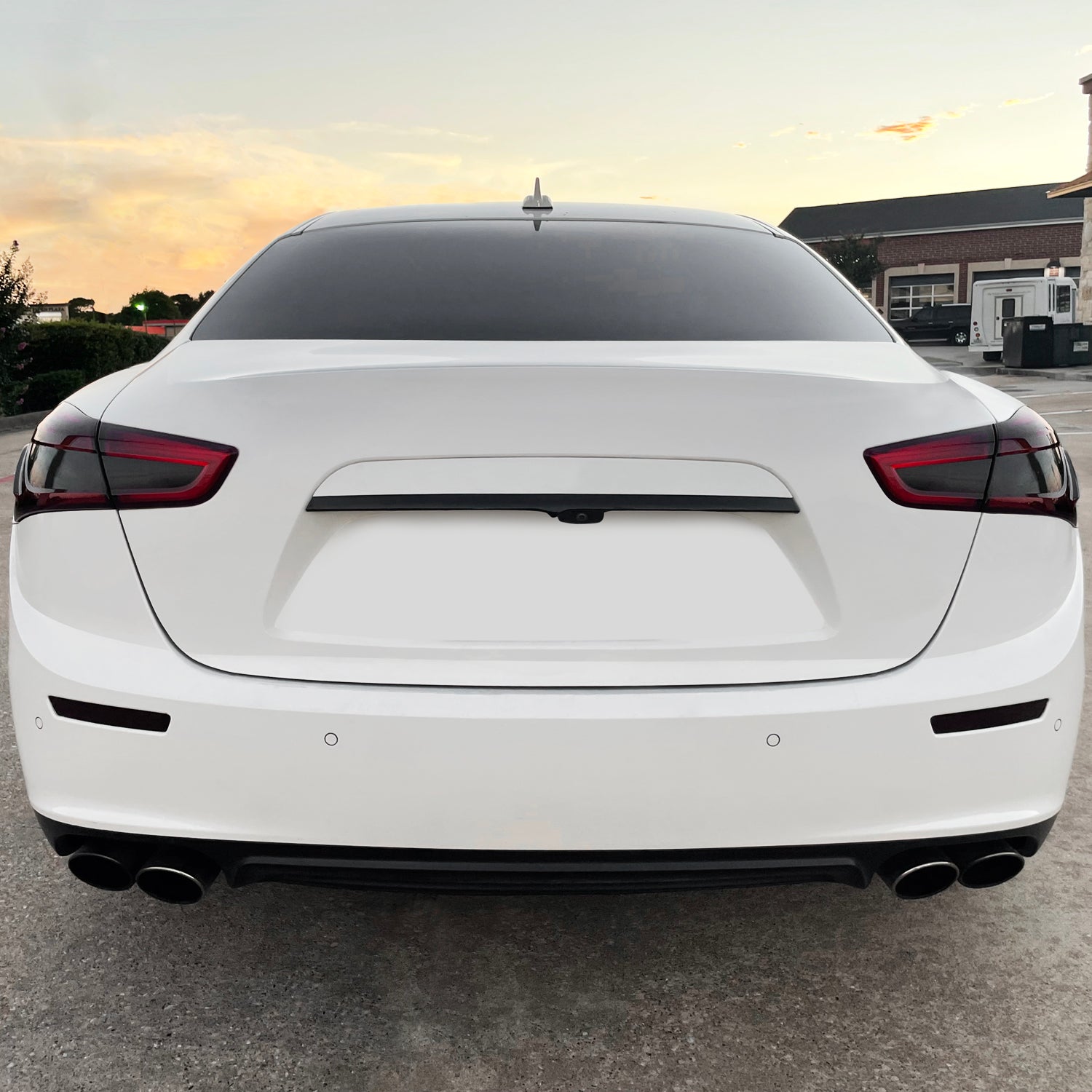 2014-2023 Maserati Ghibli | Rear Trunk Trim Chrome Delete PreCut Vinyl Wrap