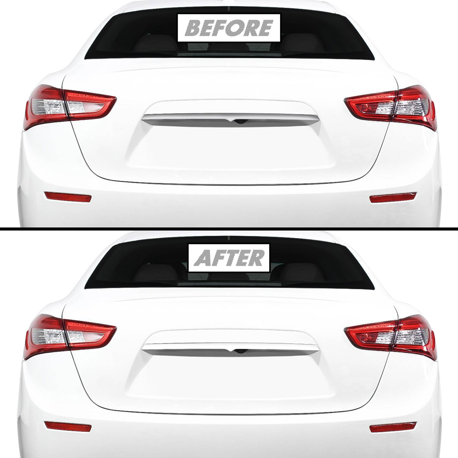 2014-2023 Maserati Ghibli | Rear Trunk Trim Chrome Delete PreCut Vinyl Wrap