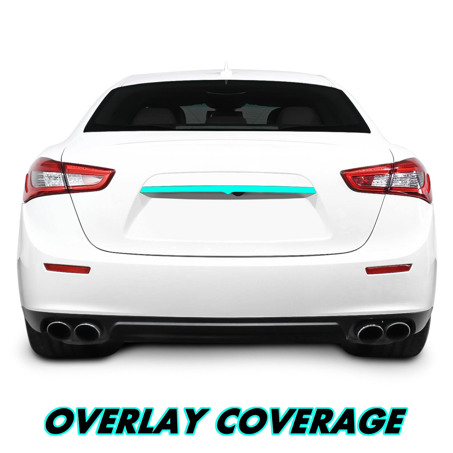 2014-2023 Maserati Ghibli | Rear Trunk Trim Chrome Delete PreCut Vinyl Wrap