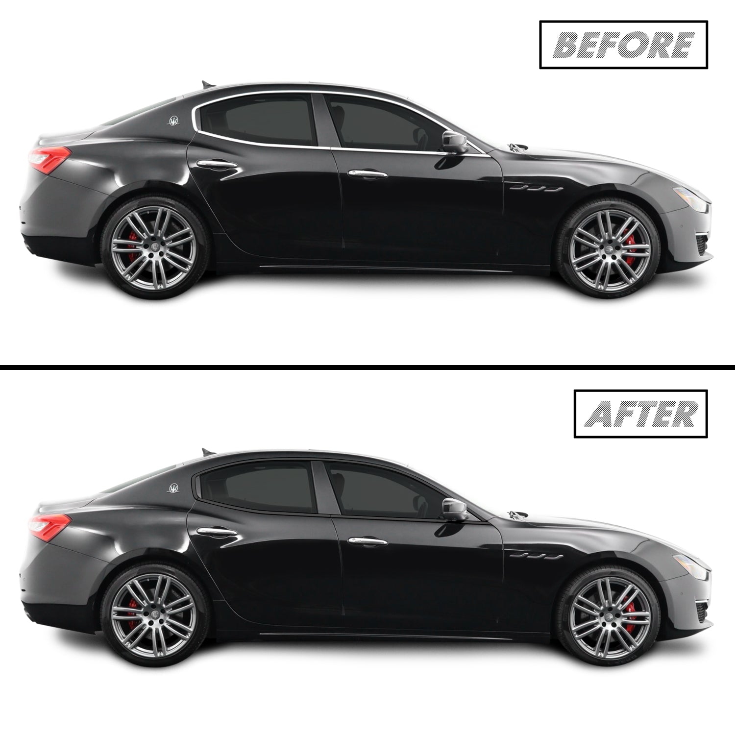 2014-2023 Maserati Ghibli | Window Trim Chrome Delete PreCut Vinyl Wrap