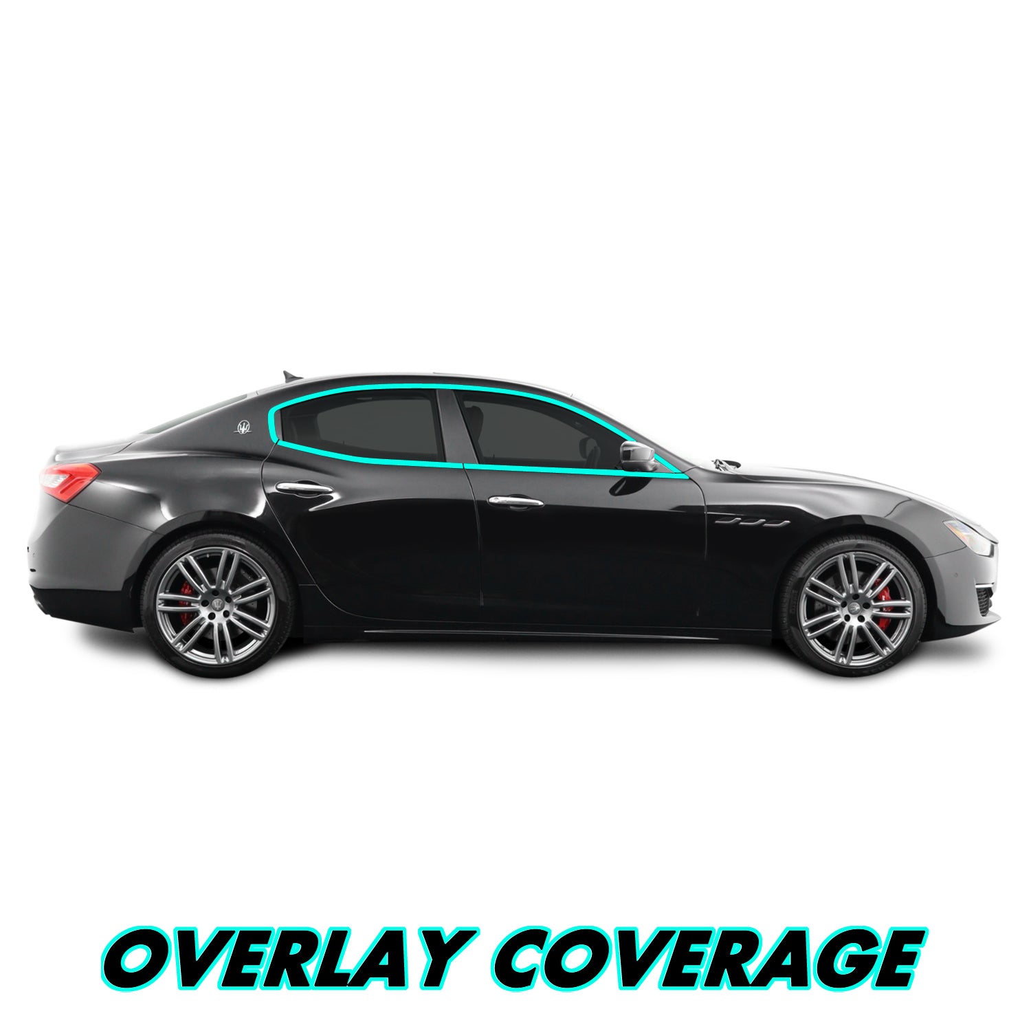 2014-2023 Maserati Ghibli | Window Trim Chrome Delete PreCut Vinyl Wrap