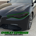 2017-2023 Alfa Romeo Giulia | Headlight PreCut Tint Overlays