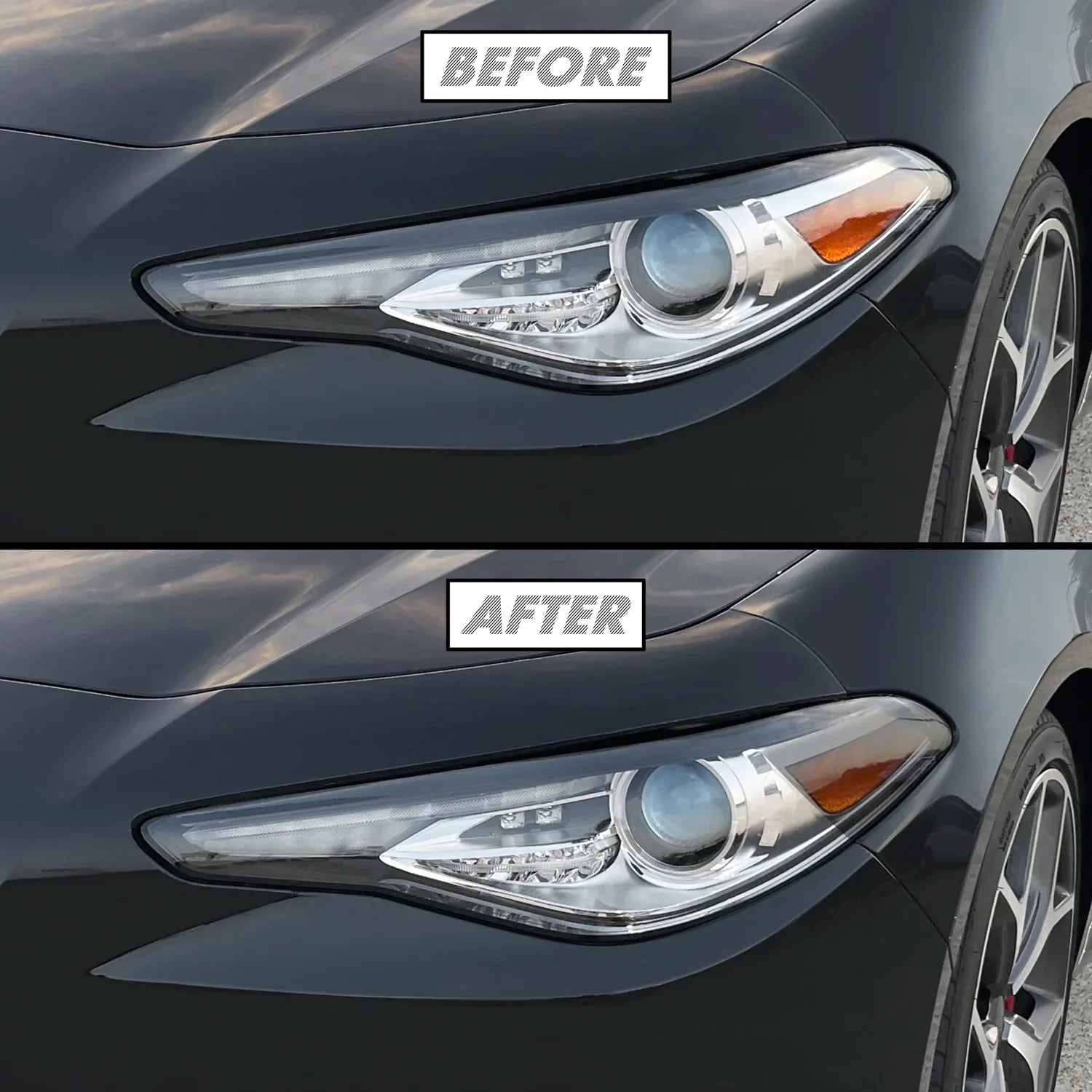 2017-2023 Alfa Romeo Giulia | Headlight Side Marker PreCut Tint Overlays