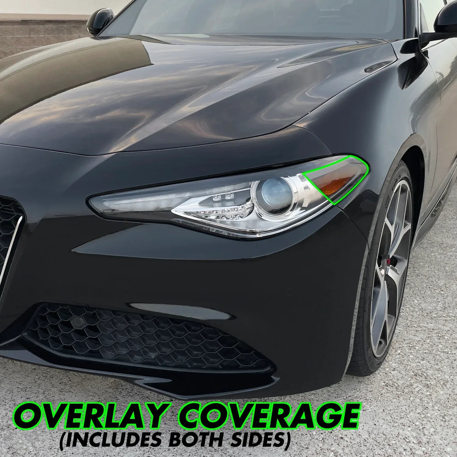 2017-2023 Alfa Romeo Giulia | Headlight Side Marker PreCut Tint Overlays