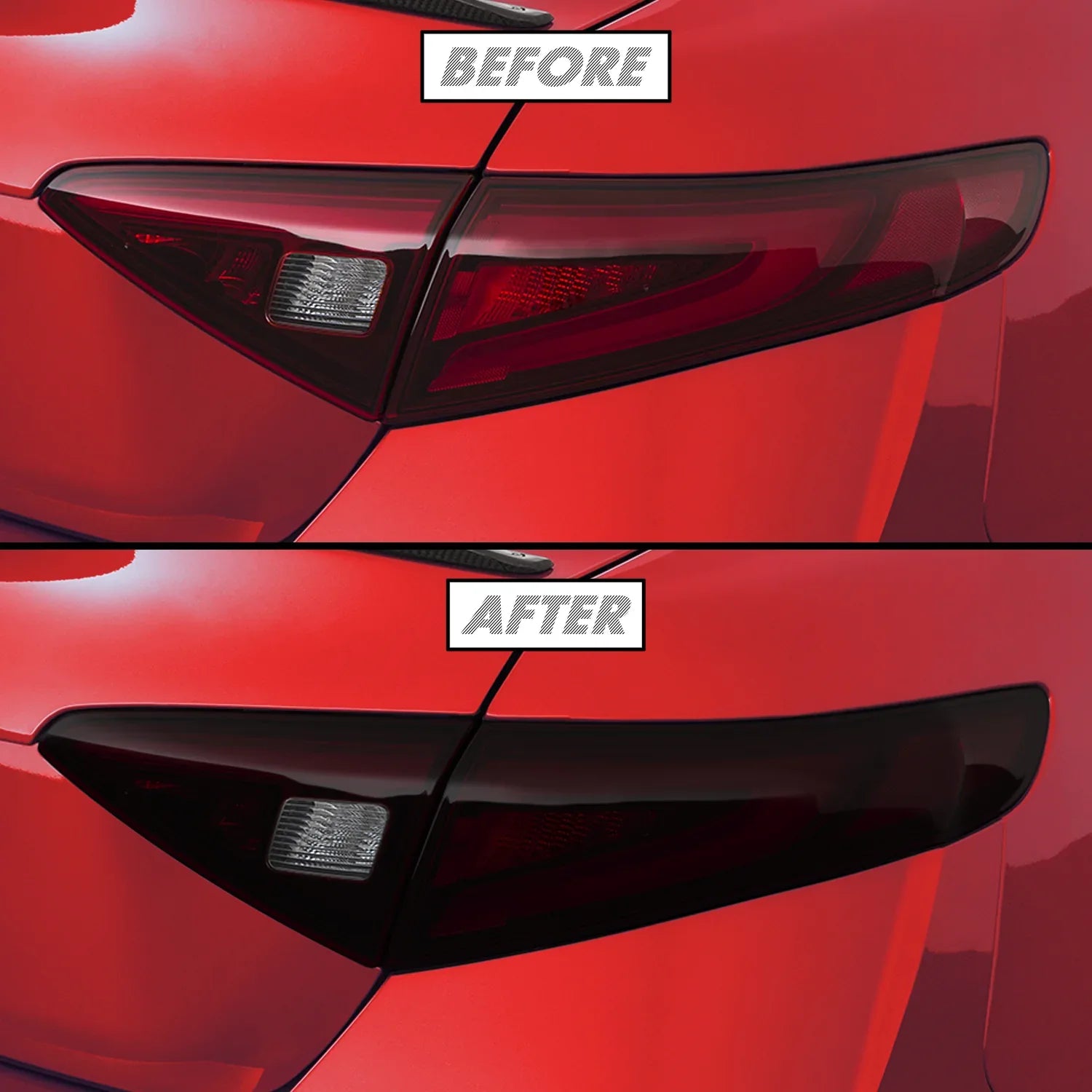 2017-2023 Alfa Romeo Giulia | Tail Light Cutout PreCut Tint Overlays