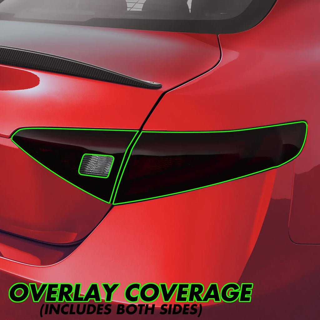 2017-2023 Alfa Romeo Giulia | Tail Light Cutout PreCut Tint Overlays