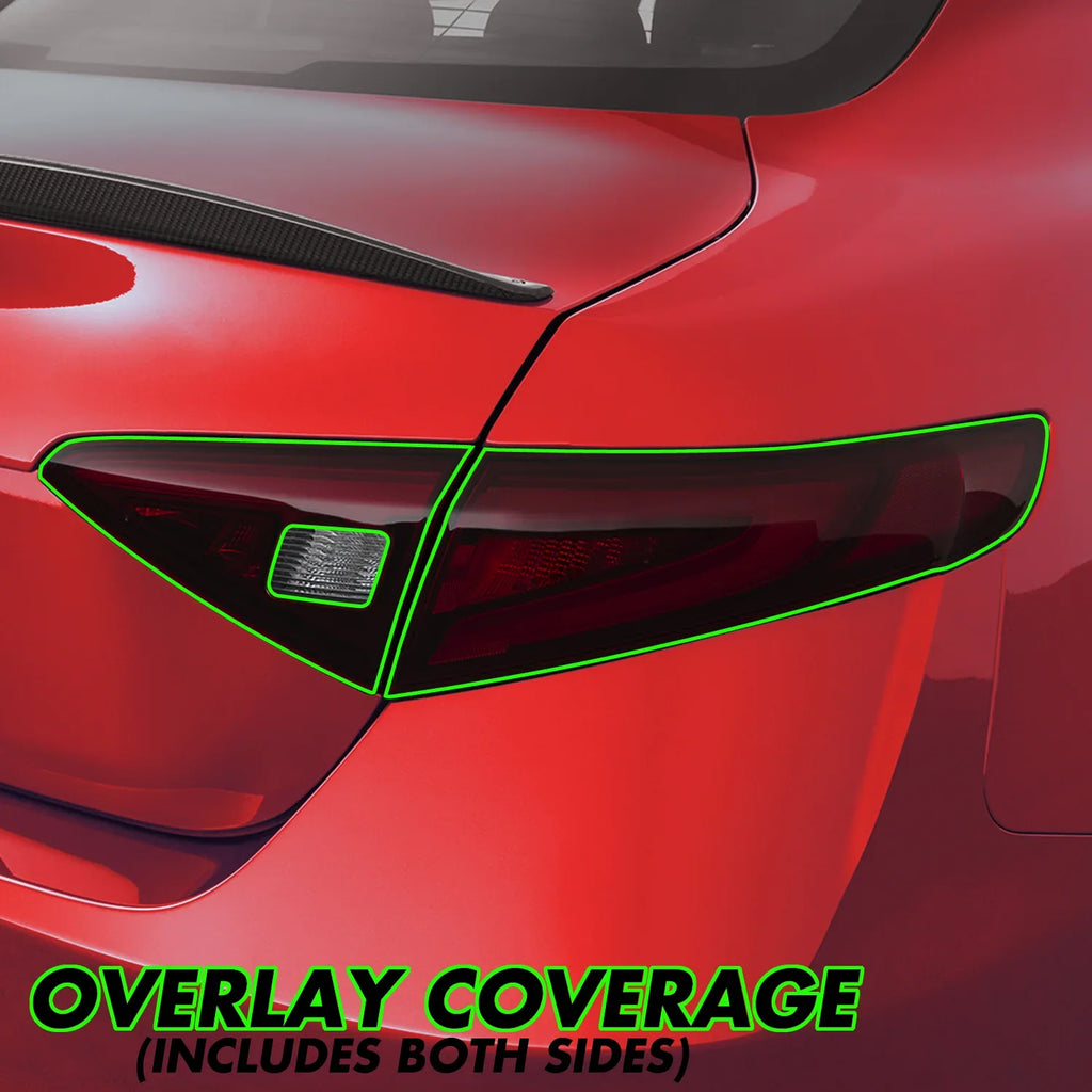 2017-2023 Alfa Romeo Giulia | Tail Light Cutout PreCut Tint Overlays