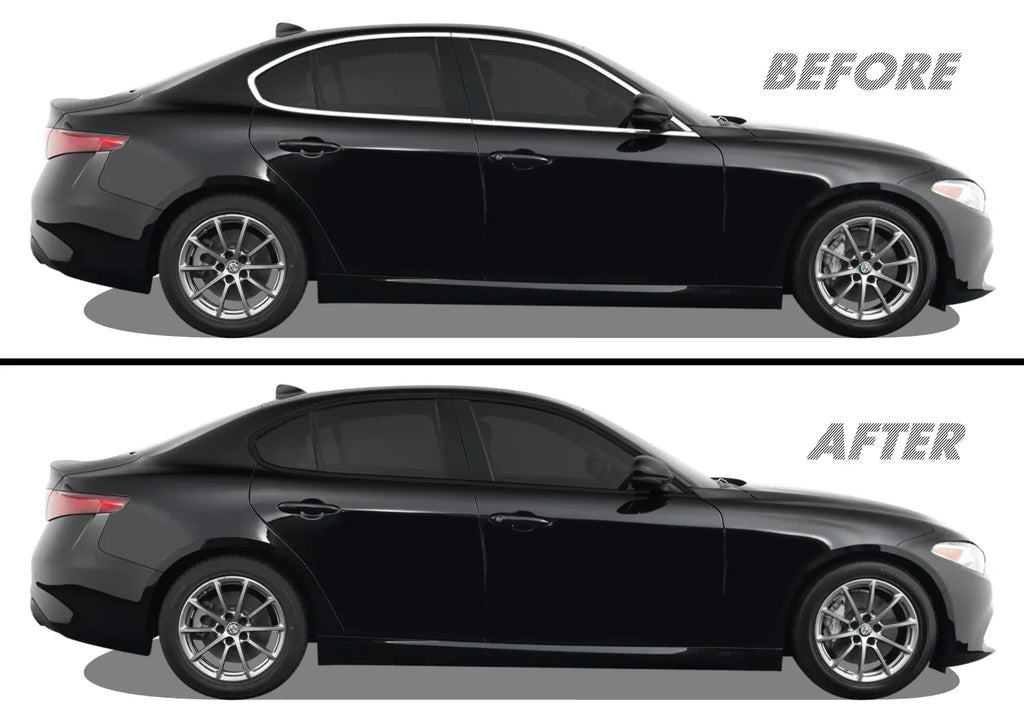 2017-2023 Alfa Romeo Giulia | Window Trim Chrome Delete PreCut Vinyl Wrap