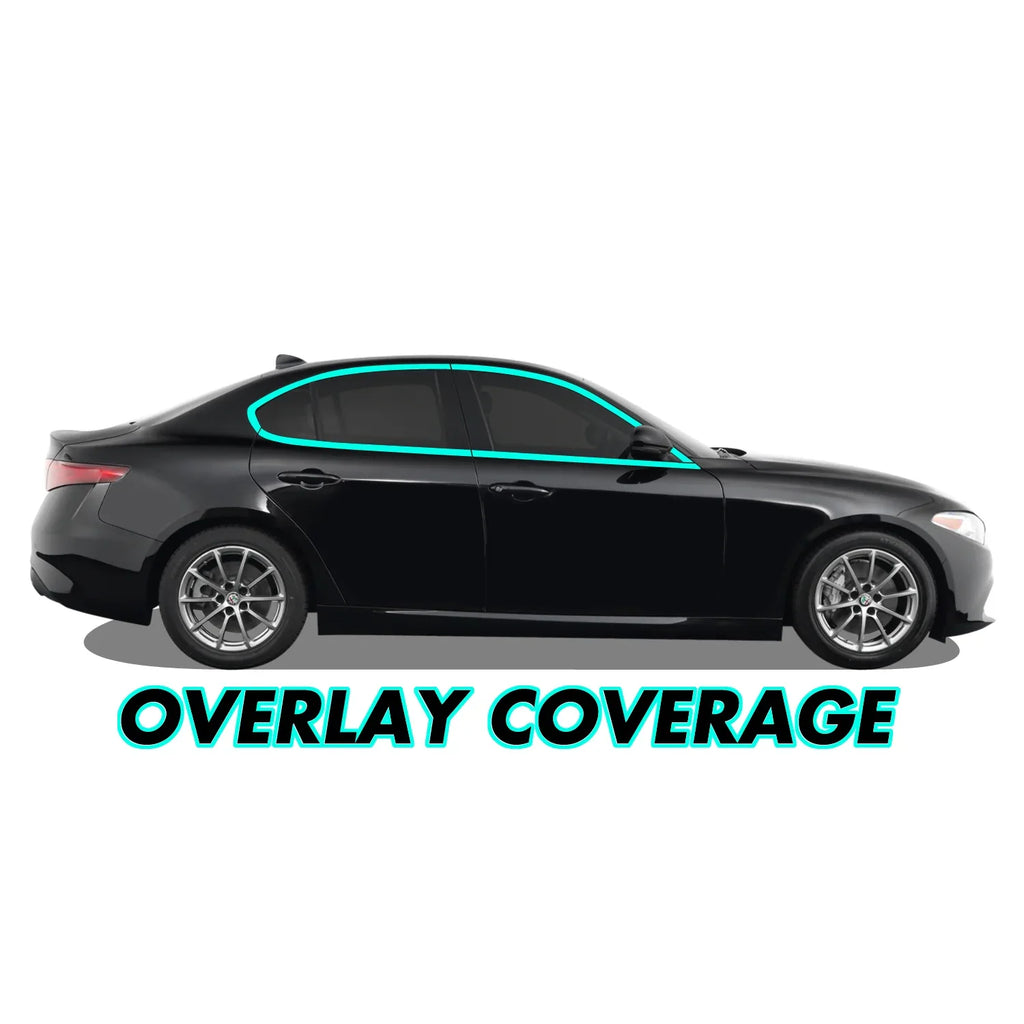 2017-2023 Alfa Romeo Giulia | Window Trim Chrome Delete PreCut Vinyl Wrap
