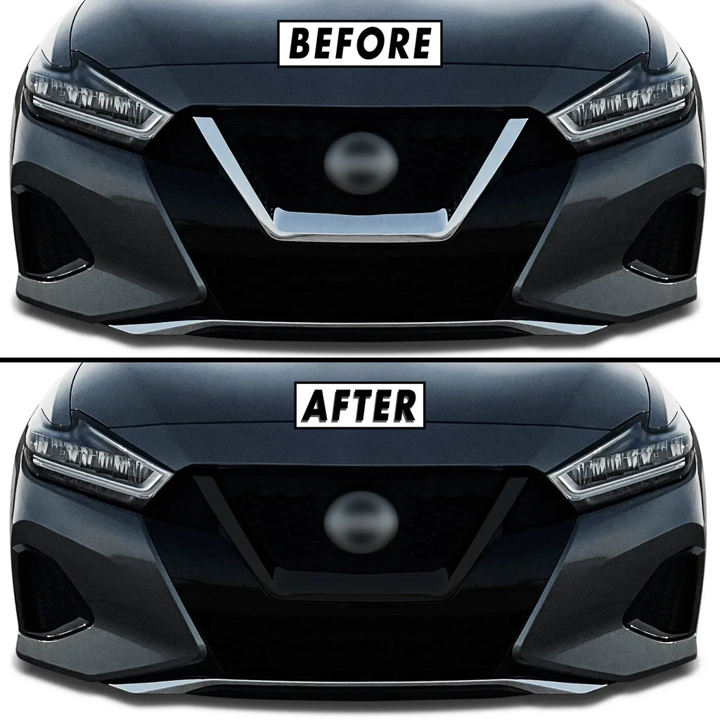 2019-2023 Nissan Maxima | Front Grill Trim Chrome Delete PreCut Vinyl Wrap